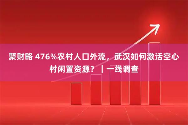 聚财略 476%农村人口外流，武汉如何激活空心村闲置资源？｜一线调查